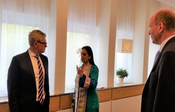 Ambassador Monika Kapil Mohta meets Ericsson President and CEO Börje Ekholm on 18 May 2017