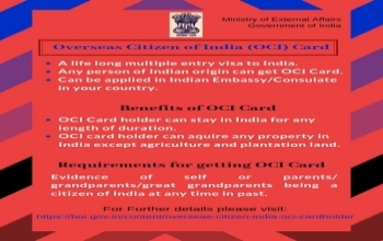 OCI CARD INFORMATION FOR KIP PARTICIPANTS HAVING INDIAN ORIGIN.