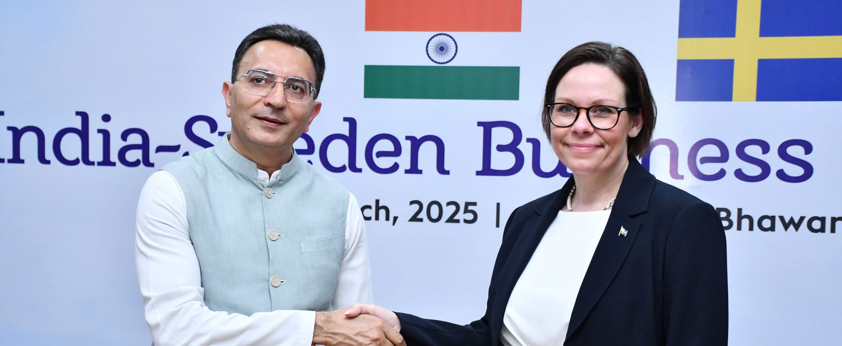 FM Maria Malmer Stenegard with MoS Jitin Prasada, ISBLRT 2025